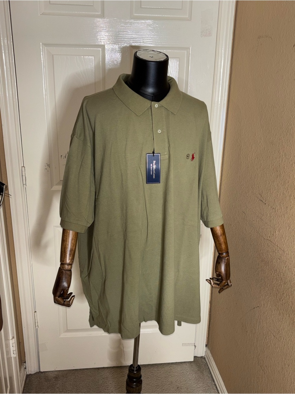 Polo Ralph Lauren Short Sleeve The Mesh Shirt Olive Polo Mens Size 5XLB